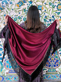 ✨ Simple Garnet Shawl – Intense Elegance ✨
