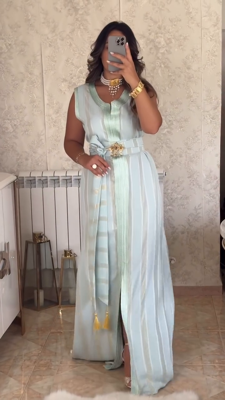 ✨ Celestial Blue Nedjma Kaftan – Elegance and modernity revisited ✨