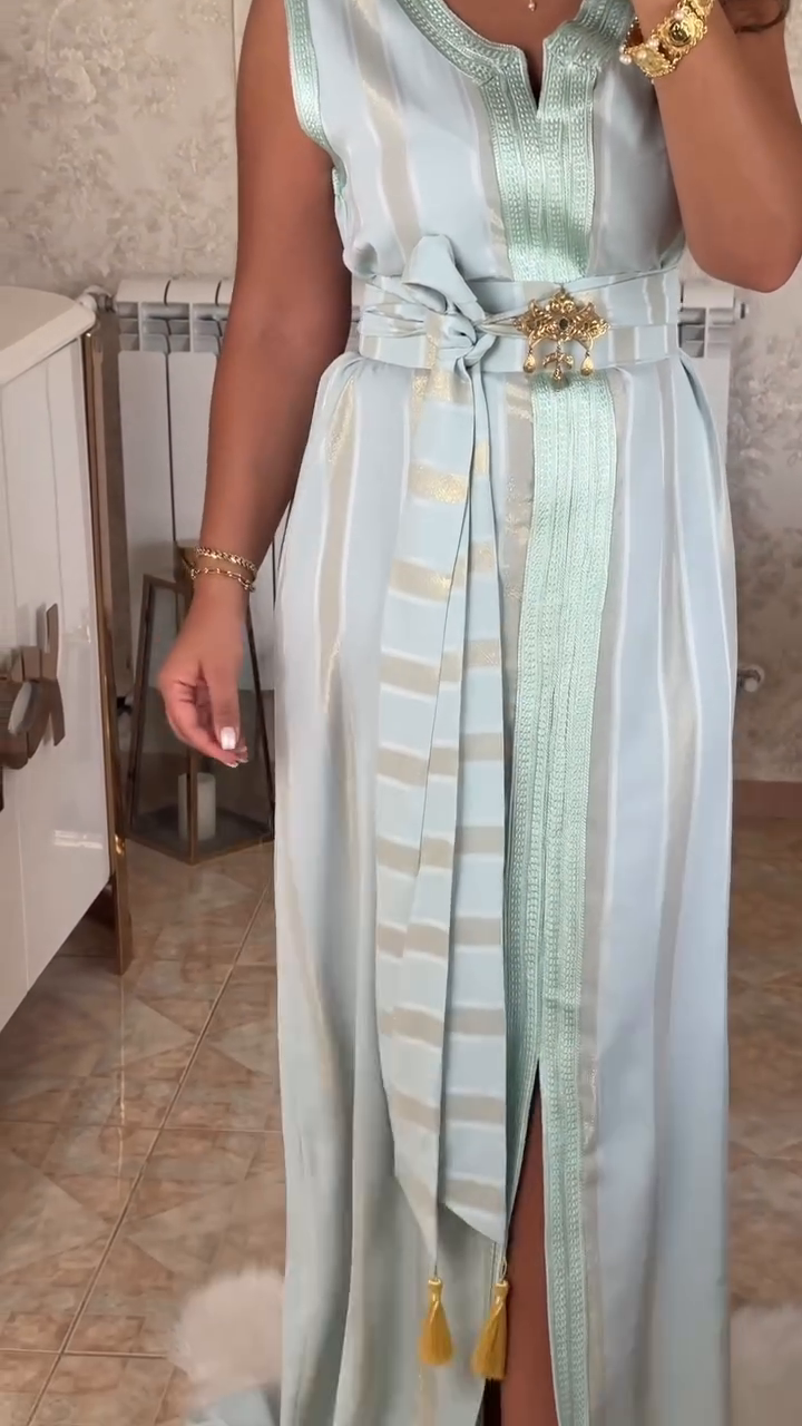 ✨ Celestial Blue Nedjma Kaftan – Elegance and modernity revisited ✨