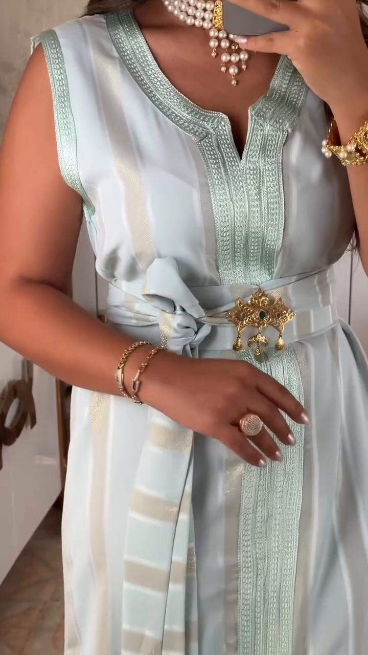 ✨ Celestial Blue Nedjma Kaftan – Elegance and modernity revisited ✨